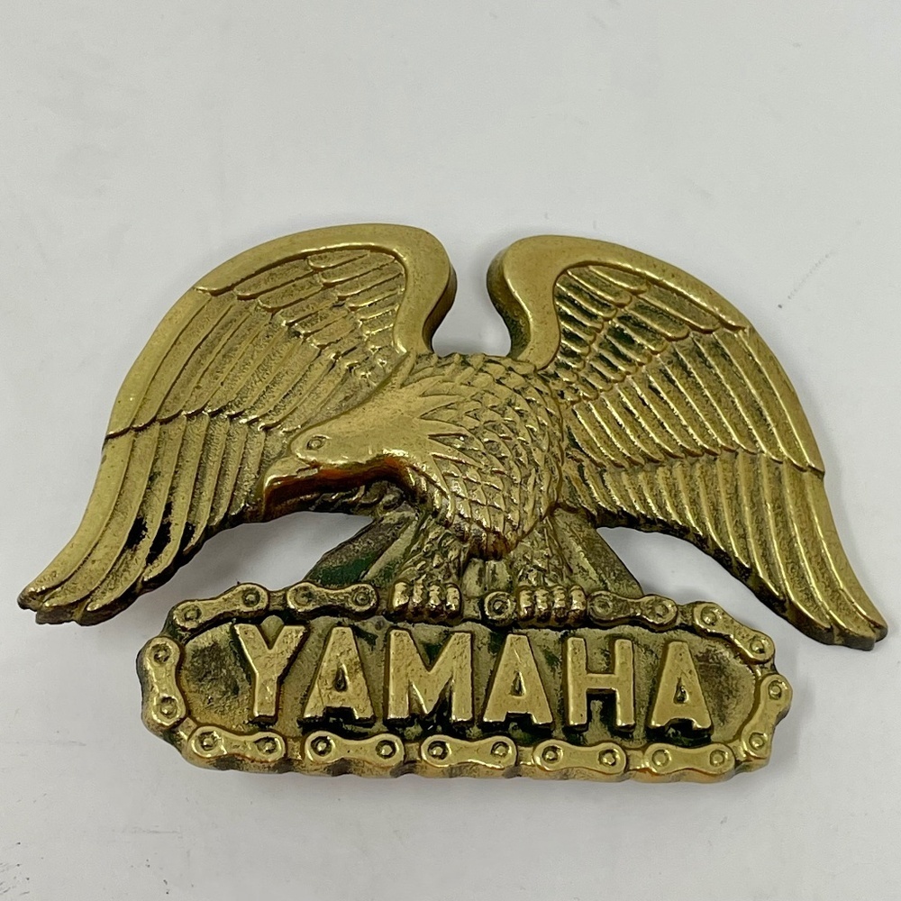 Collectable 1980s Yamaha Solid Brass Eagle Belt Buckle